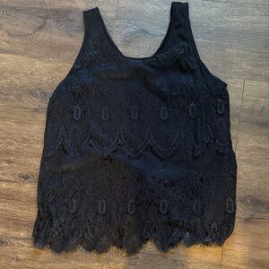 Maurices Black Lace Tank Top